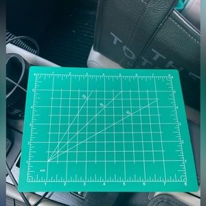 Crafters 8 X 6 Small Cutting Mat With Inches and 3 Angles 30 45 60 Degree Board